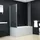 vidaXL Badewannenaufsatz 2-fach Faltbar ESG 120x68x130 cm