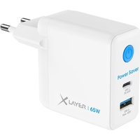 Xlayer 65W Power Saver duales Ladegerät, mit Strom-Stopp-Funktion white