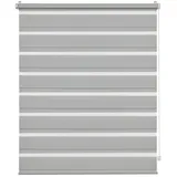 otto home Doppelrollo OTTO HOME Duo Klemmrollo, Gr. 2, grau Hellgrau, B:50cm H:150cm, Polyester, Rollos, vormontiert auf Montageschiene