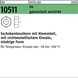 Hörger & Geßler Sechskantmutter ISO 10511 M 12 x 1,75 Stahl 250 Stück