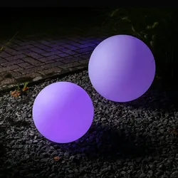 Leuchtobjekt outdoor KUGEL 30cm mit RGB LED Modul - Wireless Charging - Remote