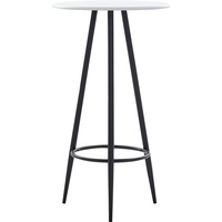 Stabli Bartisch Weiß 60×107,5 cm MDF Esszimmertisch Küche Tisch Klassisches Design Säulentisch