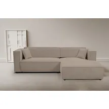 werk2 Ecksofa Cord 3-Sitzer Greige