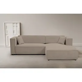 werk2 Ecksofa Cord 3-Sitzer Greige