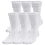 Under Armour Essential Crew Socken 6er Pack White/Halo Gray 42-46