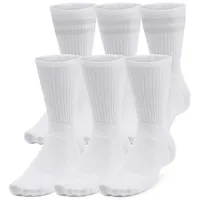 Under Armour Essential Crew Socken 6er Pack White/Halo Gray 42-46