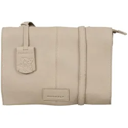 Umhängetasche BURKELY "BURKELY Taschen Leder", Damen, Gr. one size, grau, Leder, Taschen