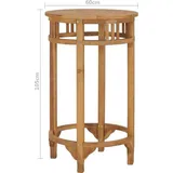 vidaXL Bartisch Ø 60 cm Massivholz Teak