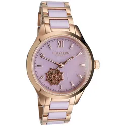 Holzkern Damen-Armbanduhr Automatik Kaleidoscopic Amethyst/Keramik