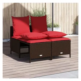vidaXL Garten-Lounge-Set 4-tlg. braun