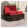 vidaXL Garten-Lounge-Set 4-tlg. braun