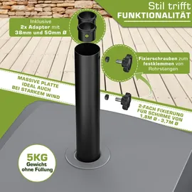 tillvex Schirmständer PAVERA Granit 37 Liter Grau