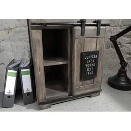 Massivmoebel24 Bücherregal 60 x 45 x 180 cm Grau