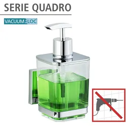 WENKO Vacuum-Loc® Seifenspender Mod. Quadro Edelstahl