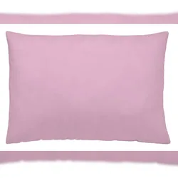 Glatte Kissenbezug 45x90cm extra weiche Baumwolle in Spanien hergestellt Hellrosa 86 Naturals