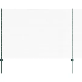 vidaXL Zaun mit Pfosten 1,6 x 10 m Grün/Stahl