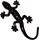 Hermann Schütz Relief-Chrome-Tattoo Gecko schwarz 100x50mm