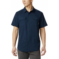Columbia Herren Shirt Utilizer II Solid Short Sleeve, Collegiate Navy, L,
