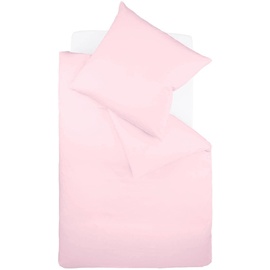 fleuresse Bettwäsche »Colours«, in weicher Interlock Jersey Qualität aus 100% Baumwolle, Bett- und Kopfkissenbezug mit Reißverschluss, STANDARD 100 by OEKO-TEX® zertifiziert, rosa