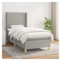 vidaXL Boxspringbett 100 x 200 cm Hellgrau