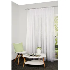 HOME WOHNIDEEN Fertigstore SABLIO Uni, Faltenband, weiß oder wollweiß, versch. Größen, Farbe:wollweiß, Größe:225 x 300 cm