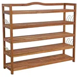 Estexo Schuhregal Holz Schuhschrank Schuh Regal 5 Etagen Schuhständer Schuhablage Bank