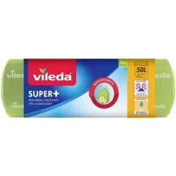 Vileda SUPER+ 50 Liter Müllbeutel, Zitrus Duft 171943 , 1 Rolle = 10 Beutel