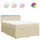 vidaXL Boxspringbett mit Matratze Creme 140x200 cm Stoff