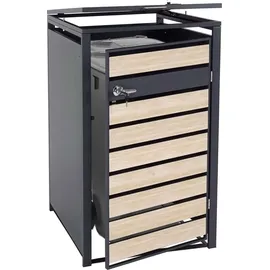 MCW Mülltonnenverkleidung J81 73 x 117 x 98 cm braun