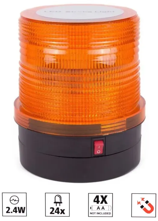 LED-Notfall-Signalleuchte, Beacon/Kuppelleuchte/Blitzlicht, kabellos, batteriebetrieben, mit Magnet, 12 V