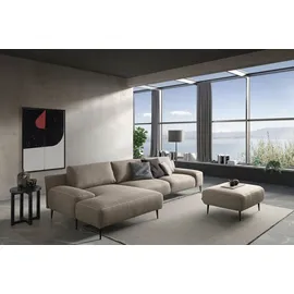 Designwerk Eckcouch Polyester 3-Sitzer Beige