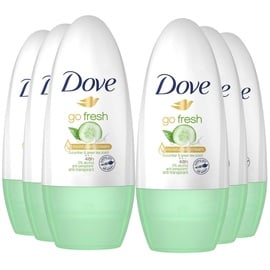 Dove 6 x Dove Go Fresh Cucumber & Green Tea Scent Roll On 50ml