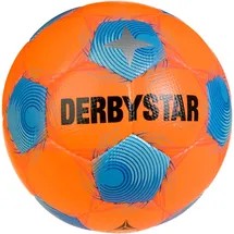 derbystar Brillant APS High Visible Fußball Spielball orange/blau 5