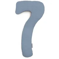 Theraline my7 Seitenschläferkissen inkl. Bamboo-Jersey-Bezug, Blau|Grau, 80 cm