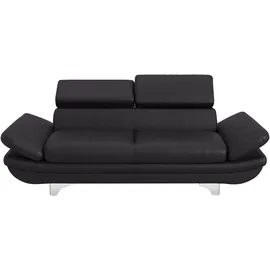 Cotta 2-Sitzer COTTA "Enterprise", schwarz, B:218cm H:91cm T:104cm, Softlux-Kunstleder;Luxus-Kunstleder, Sofas, Big-Sofa, mit Armteilverstellung & Kopfteilverstellung
