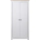 vidaXL Kleiderschrank Weiß 80×50×171,5 cm Kiefer Massiv Panama Serie