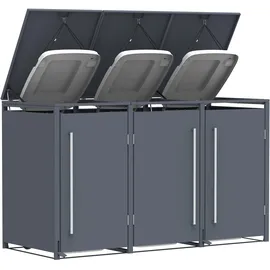 Westmann Mülltonnenbox Pedura 3 199 x 80 x 116 cm anthrazit