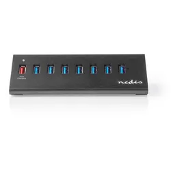 Nedis USB-Hub 8-Port port(s) QC3.0 / USB 3.2 Gen1 - Netzstromversorgung / Stromversorgung über USB, 5 Gbps, 8x USB