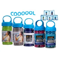 5 X Cool Down Towel Eis-Kühltuch bei Sport und Fitness Sporthandtuch 5 Farben 5 x Blau