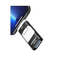 256GB USB Stick für Phone, 4 in 1 USB Speicherstick für iOS/Android Handy/Computer/Laptop/PC, USB 3.0 Flash Laufwerk Fotostick bis zu 80MB/s Lesen, Schwarz