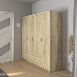 masseno Drehtürenschrank ELENORA 176,3 x 190,5 x 53 cm Braun