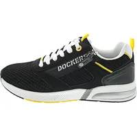 Dockers by Gerli Herren Low-Top Sneaker '50FL005' - Gelb,Schwarz,Weiß