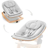 hauck Alpha + grey inkl. Alpha Bouncer 2 in 1 hearts grey