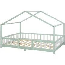 [en.casa] Kinderbett Treviolo 140 x 200 cm Kiefer mintgrün