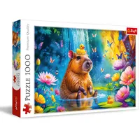 Trefl - Capybara - Puzzle 1000 Teile - Puzzle mit einem Capybara vor einem Wasserfall, für Erwachsene und Kinder ab 14 Jahren