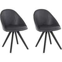 OTTO home 4-Fußstuhl Lotos Leder grau 2er Set