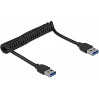 DeLock USB 3.2 Gen 1 Spiralkabel, USB-A Stecker >