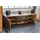KAWOLA YOSHA Lowboard 200x52x45 cm Braun/Glas Holz