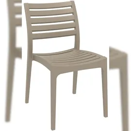 CLP Ares Gartenstuhl 48 x 58 x 82 cm schlamm 2er Set