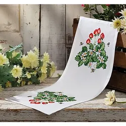 Stickläufer "Erdbeeren"